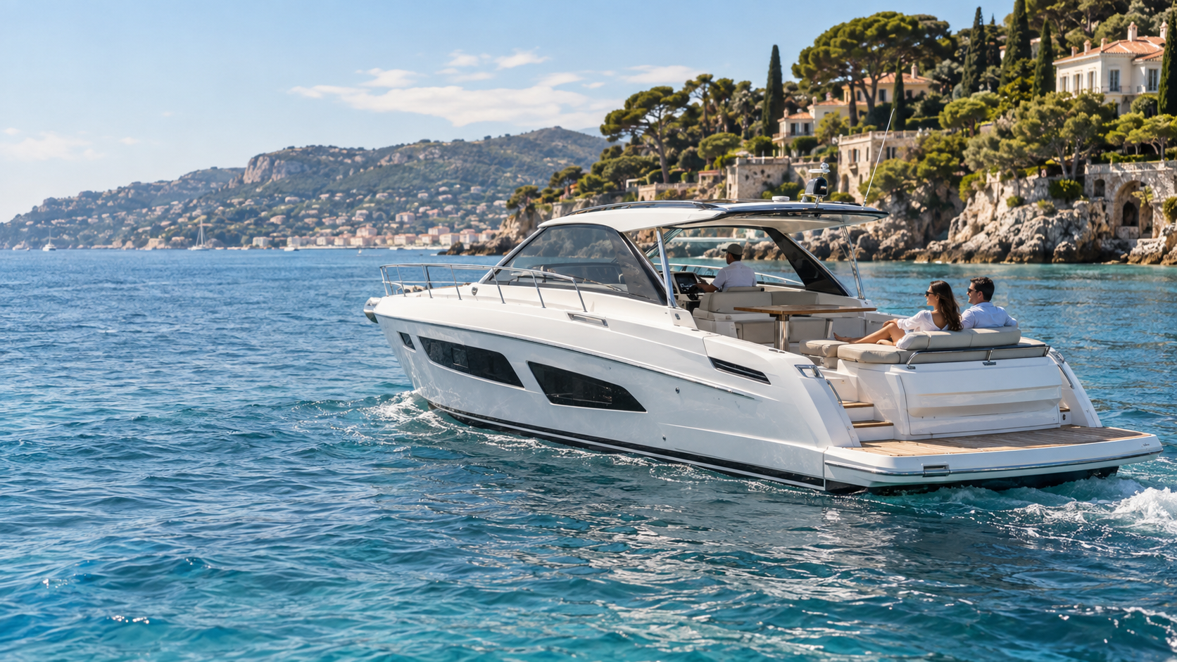 Yacht avec skipper sur la Côte d’Azur